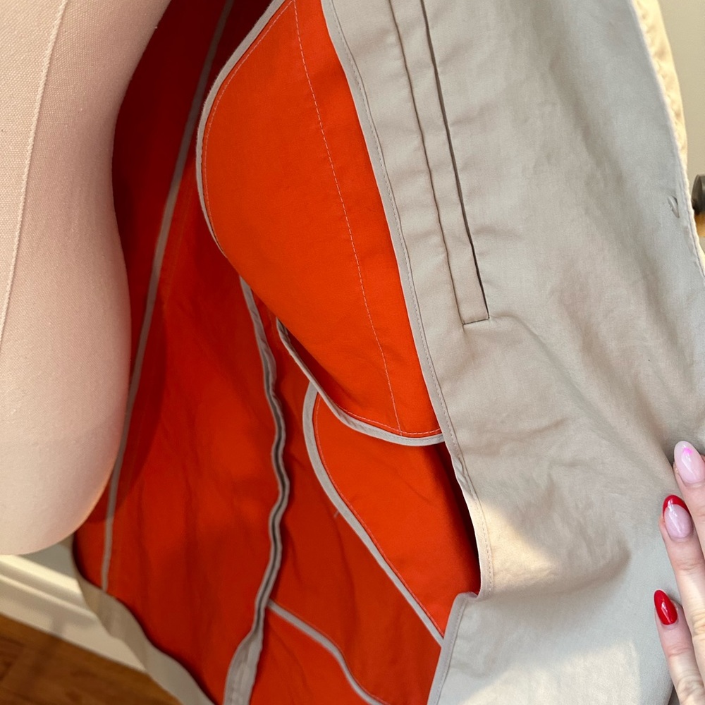 Light Beige Women's Trench Coat - Classic Single-Breasted Jacket - Picture 2 of 3